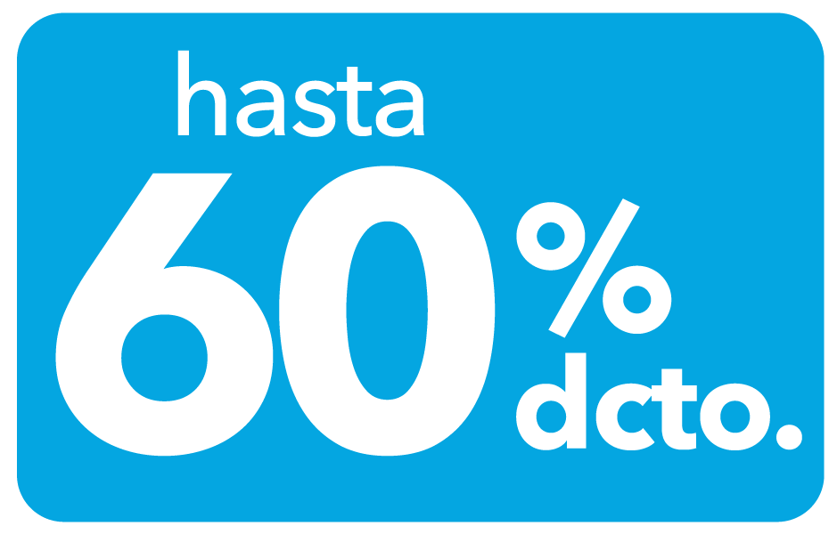 Hasta 60% de descuento