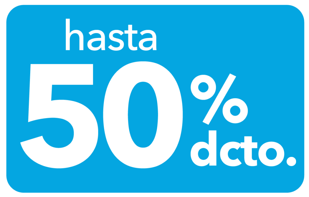 Hasta 50% de descuento