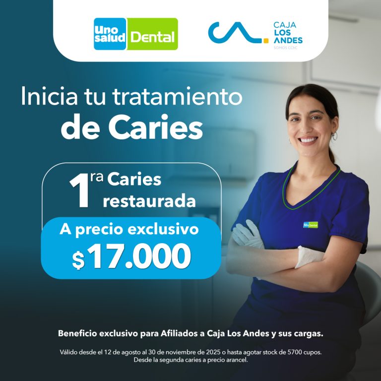 Tratamiento primera Caries $17.900 Caja Los Andes NOV