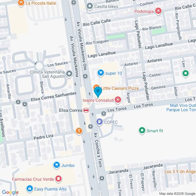 Mapa Clínica Puente Alto Elisa Correa