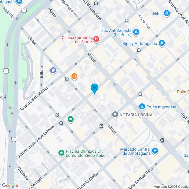 Mapa Clínica Antofagasta Centro