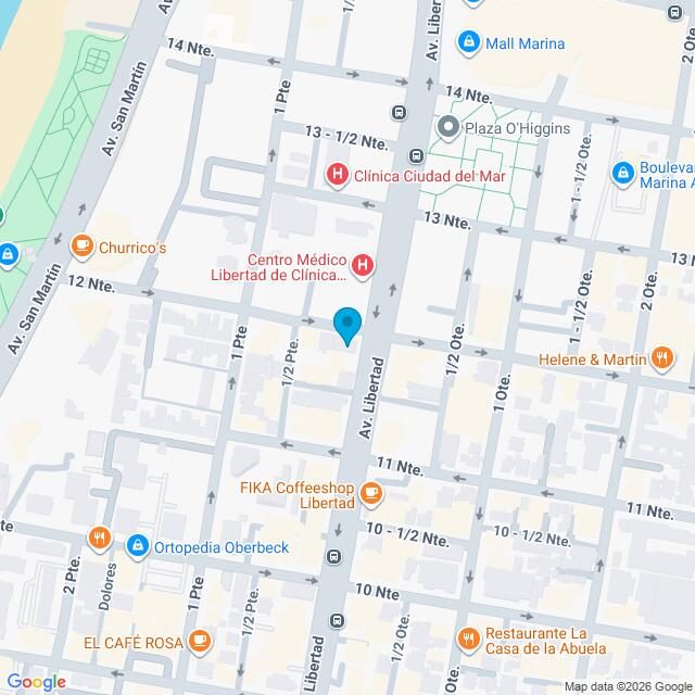Mapa Clínica Viña del Mar Libertad