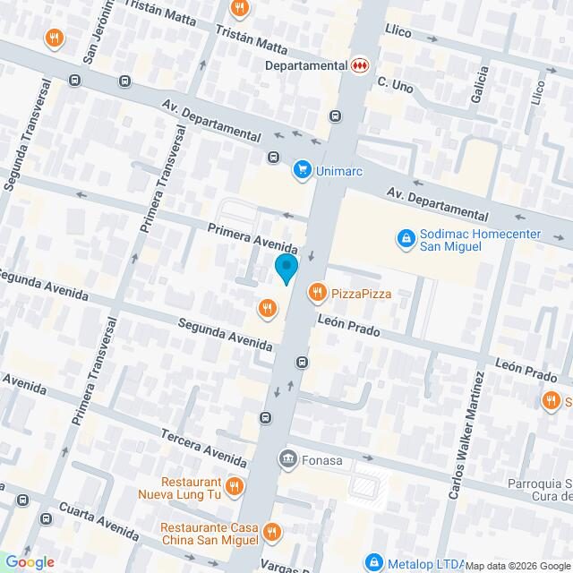 Mapa Clínica Gran Avenida Departamental