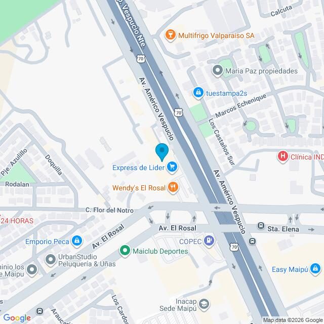 Mapa Clínica Maipú El Rosal
