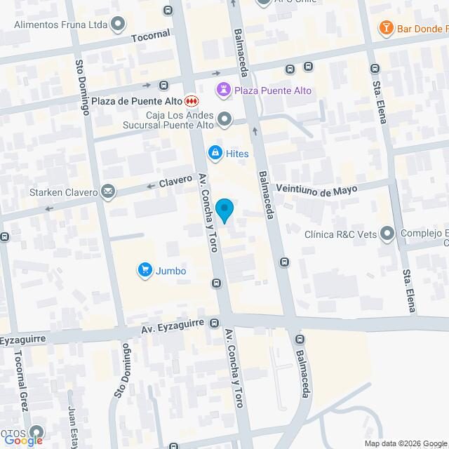 Mapa Clínica Puente Alto Plaza de Puente Alto