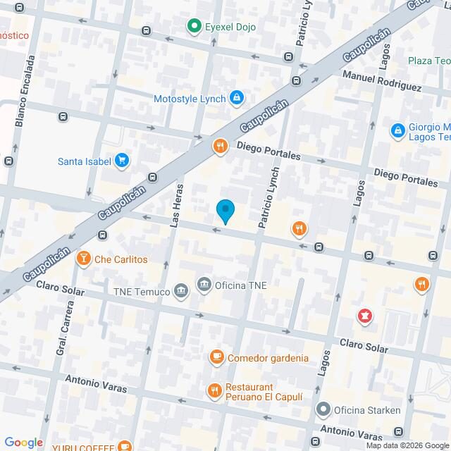 Mapa Clínica Temuco Caupolicán