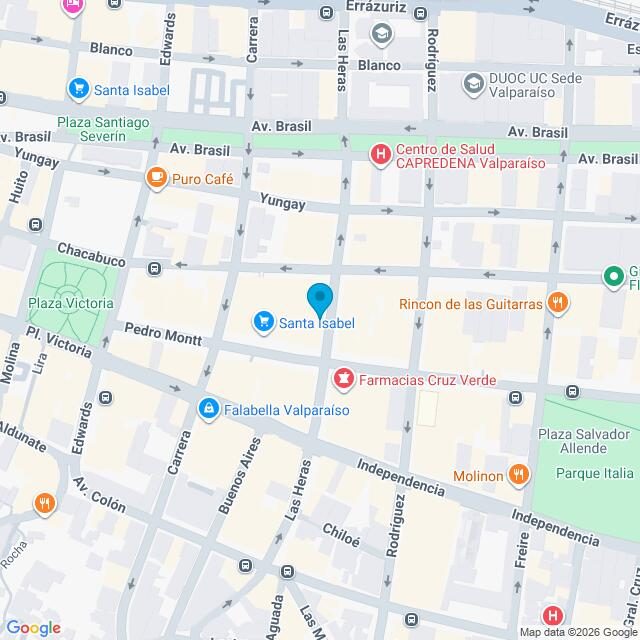 Mapa Clínica Valparaíso Pedro Montt