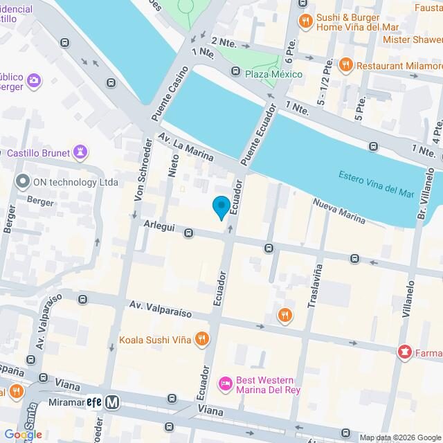Mapa Clínica Viña del Mar Ecuador