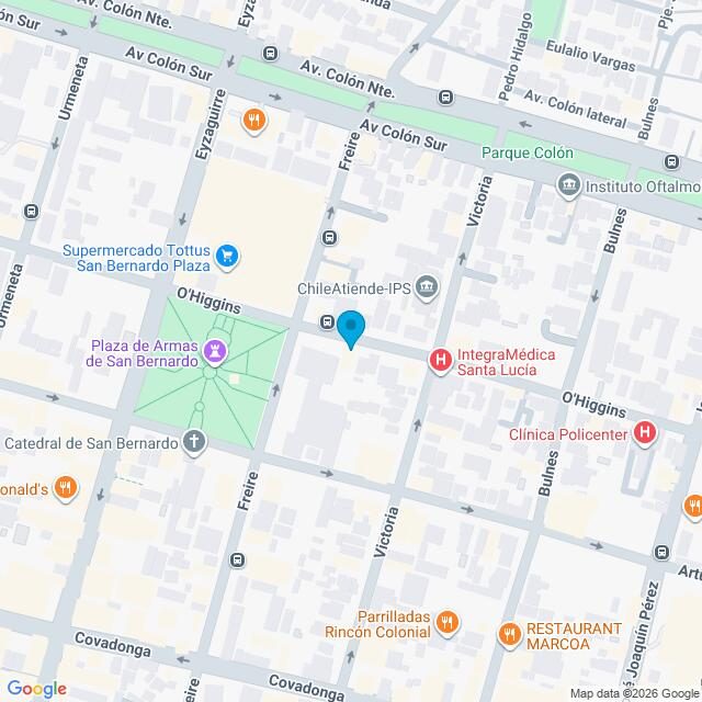 Mapa Clínica San Bernardo Plaza de Armas