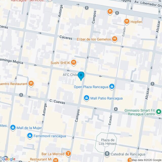 Mapa Clínica Rancagua Centro