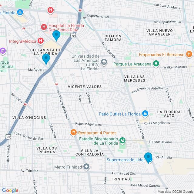 Mapa Clínicas Uno Salud