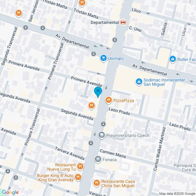 Mapa Clínica Gran Avenida Departamental