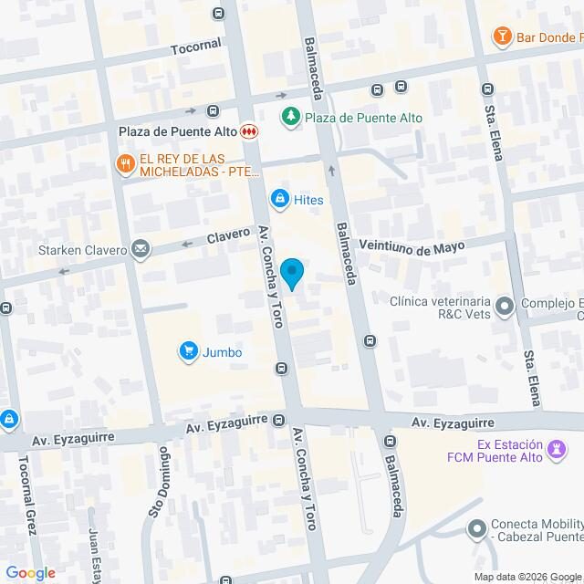 Mapa Clínica Puente Alto Plaza de Puente Alto