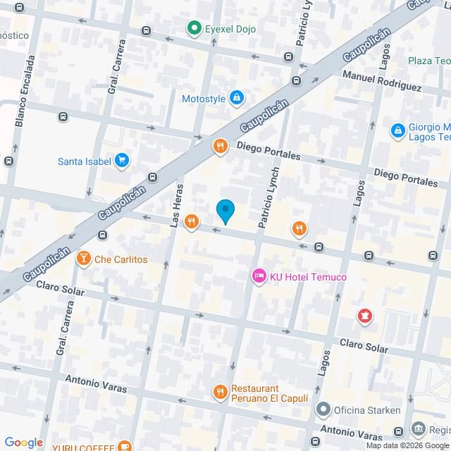 Mapa Clínica Temuco Caupolicán