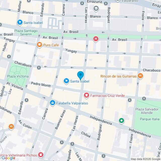 Mapa Clínica Valparaíso Pedro Montt