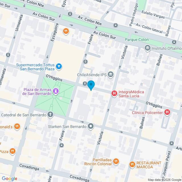 Mapa Clínica San Bernardo Plaza de Armas