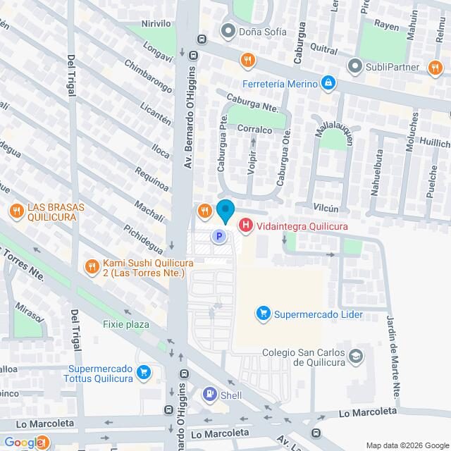 Mapa Clínica Patio Quilicura